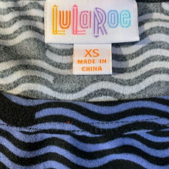 $5 item/ NWT LULAROE Julia BLUE/black fitted dress - Picture 6 of 10